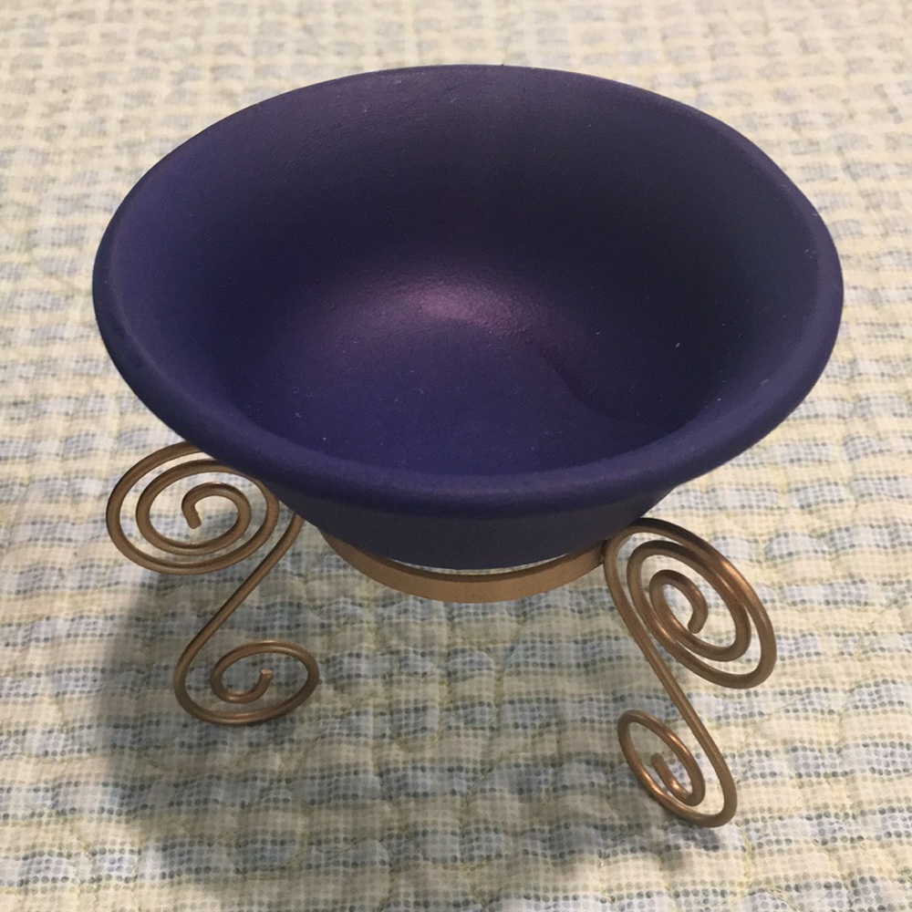 Oil and Candle Burner Navy Blue 5-Piece Set NEW Star & Moon Cut-Out Design NICE - Picture 11 of 11